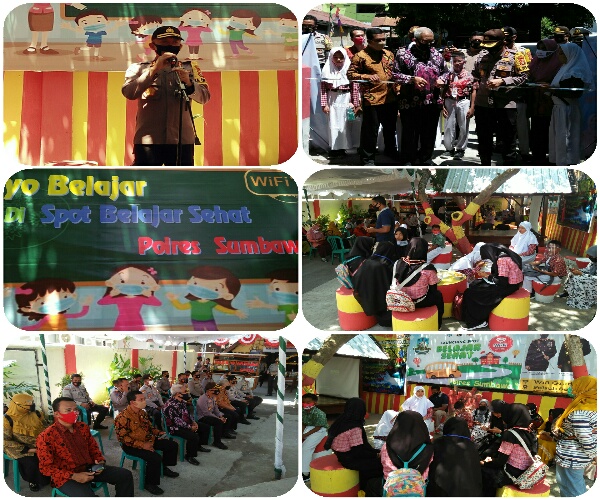 Polres Sumbawa Launching Spot Belajar Sehat Polsub Sektor Kota Sumbawa