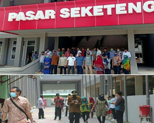 Sebelum Serah Terima, Komisi II dan III DPRD Kabupaten Sumbawa tinjau Progres Pembangunan Pasar Seketeng