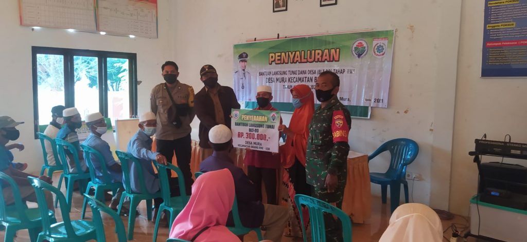 Koramil Jajaran Kodim 1628/ SB Bersinergi Dalam Setiap Upaya Percepatan Penanganan Covid -19 Di Sumbawa Barat