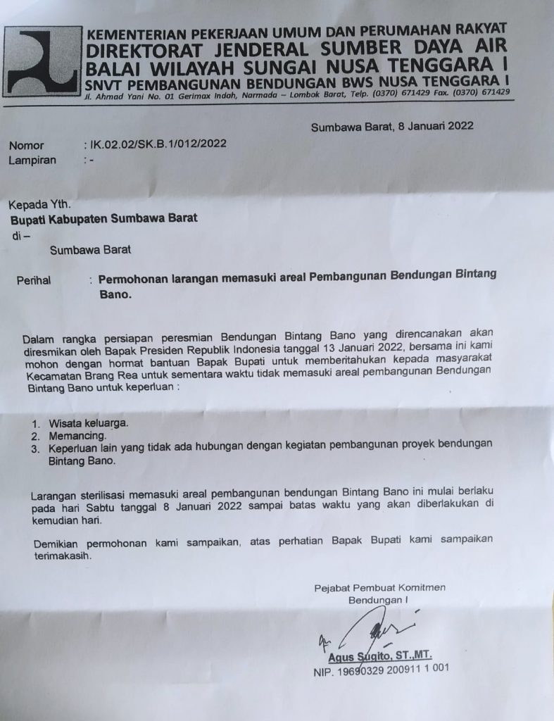 Jelang Kedatangan Presiden, Area Bintang Bano KSB Harus Stril