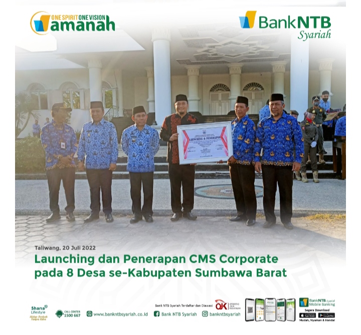 Gandeng DPMPD KSB, Bank NTB Luncurkan Aplikasi CMS Corporate, 8 Desa Menjadi Contoh