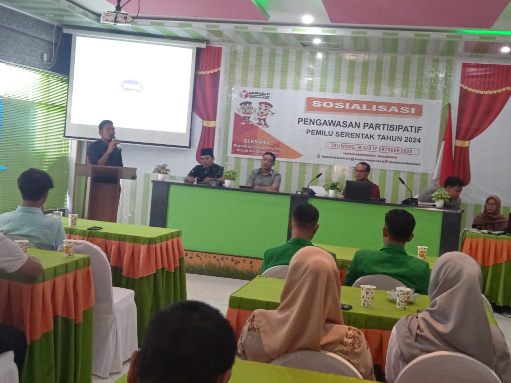 Bawaslu KSB Gelar Sosialisasi Pengawasan Partisipatif Pemilu 2024