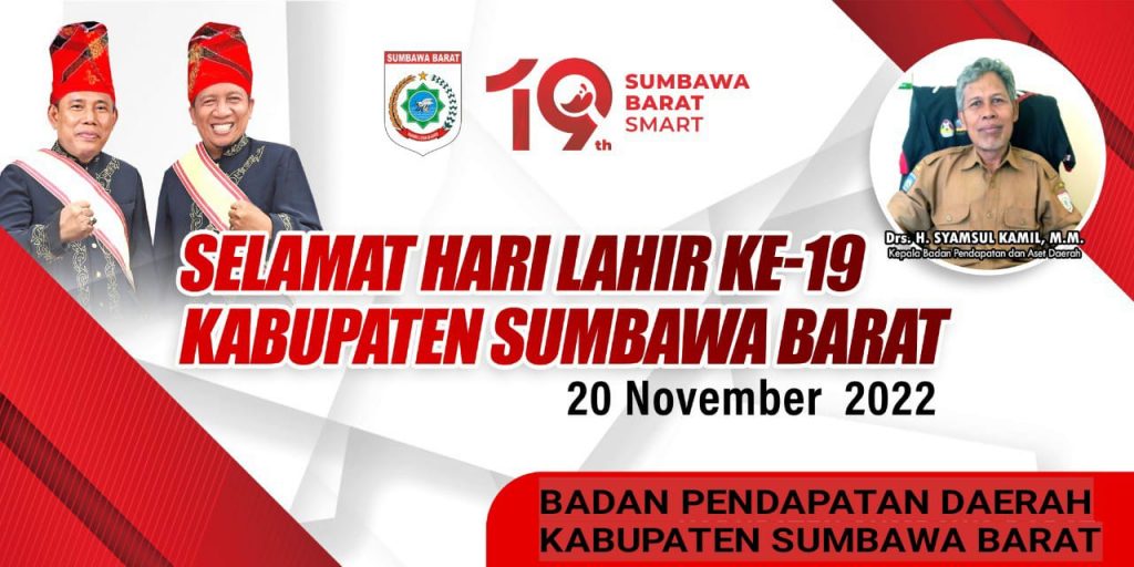 Iklan /Badan Pendapatan Daerah Kabupaten Sumbawa Barat ” SELAMAT HARI LAHIR SUMBAWA BARAT KE-19 “