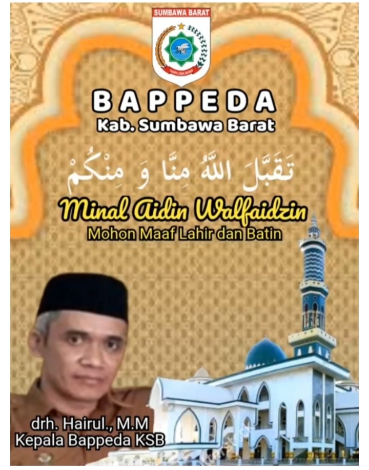 Keluarga Besar  Bappeda Sumbawa Barat Mengucapkan ” Selamat Hari Raya Idul Fitri 1444 H, Mohon Maaf Lahir Bathin “