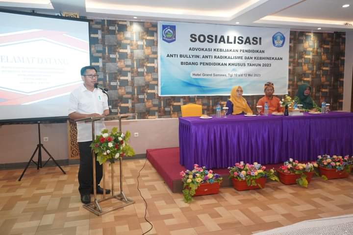 SOSIALISASI ADVOKASI KEBIJAKAN PENDIDIKAN ANTI BULLYING ANTI RADIKALLISME DAN KEBHINEKAAN BIDANG PENDIDIKAN KHUSUS TAHUN 2023.