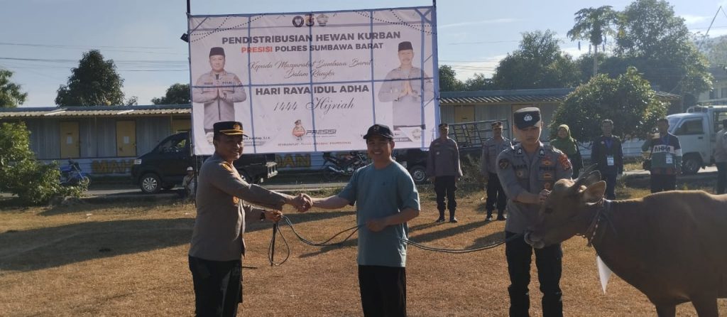 Polres KSB Terbanyak Distribusikan Hewan Qurban Idul Adha 1444 H