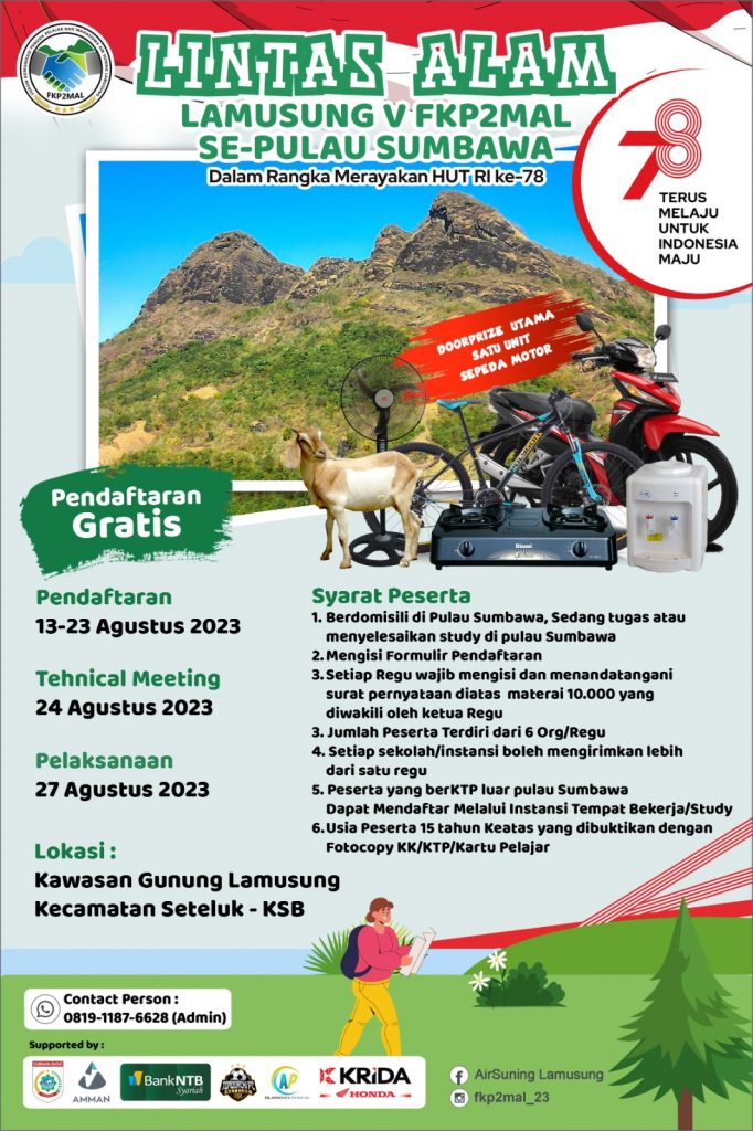 LINTAS ALAM LAMUSUNG V FKP2MAL SE-PULAU SUMBAWA ” DOOORRR PRIZEEE 1 UNIT SEPEDA MOTOR “