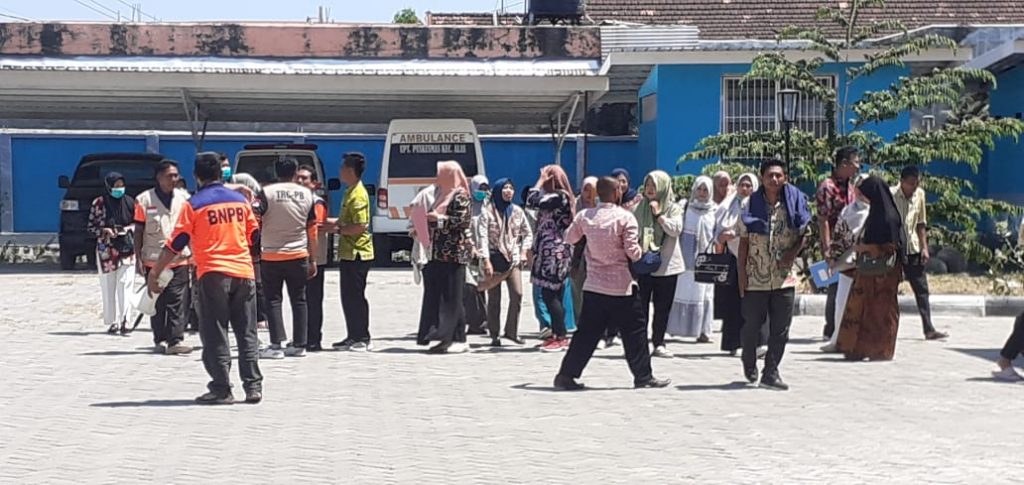 BPBD Sumbawa Bersama Puskesmas Alas gelar Simulasi Bencana.