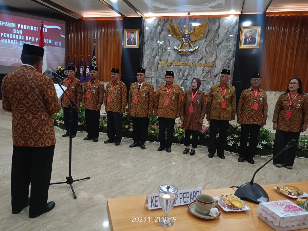 Resmi Nakhodai DPD Pepabri NTB, Raden Sugondo Ajak Anggota Berjuang dan Bersinergi