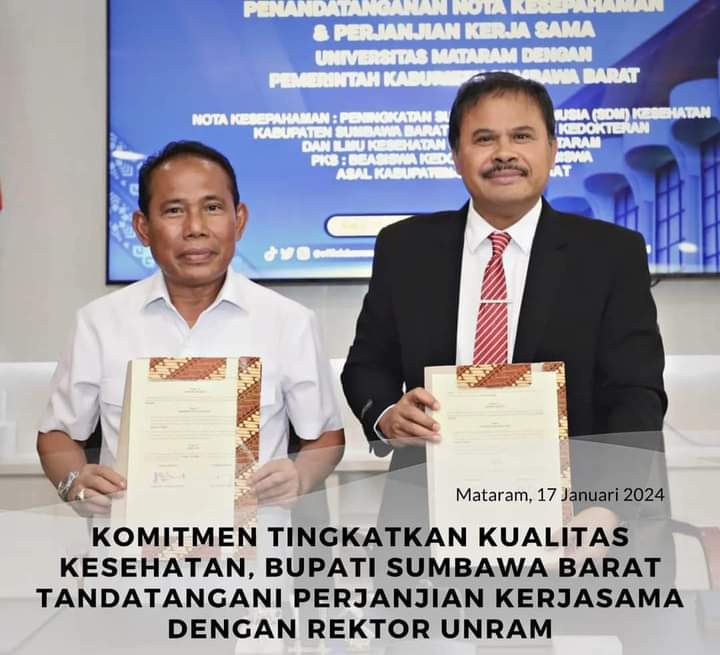 Tingkatkan SDM, Fakultas Kedokteran Unram Lakukan PKS Dengan Rumah Sakit Asy-Syifa Sumbawa Barat