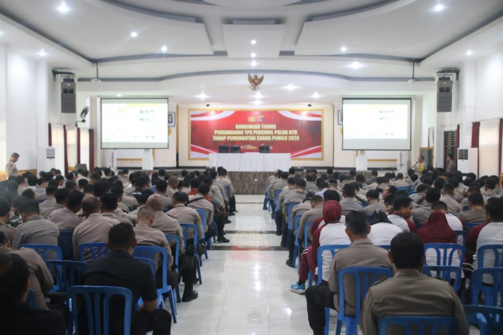780 Personel Polda NTB Ikuti Bimtek Pengamanan TPS Pemilu 2024