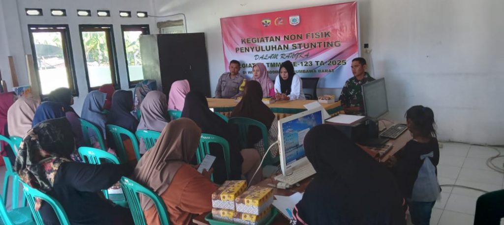 Sasaran Prioritas Non Fisik TMMD Ke -123 Kodim 1628/Sumbawa Barat Adalah Penurunan Stunting.