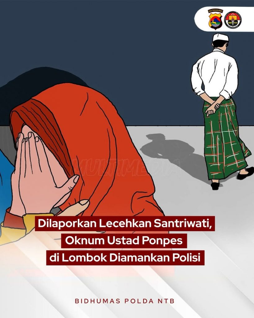 Ustadz Bejad..!, Ustadz AF Pimpinan Ponpes Di Kekait  Lobar , 20 Santriwati Dijadikan Pelampiasan Nafsu Bejadnya Sejak Tahun 2016.