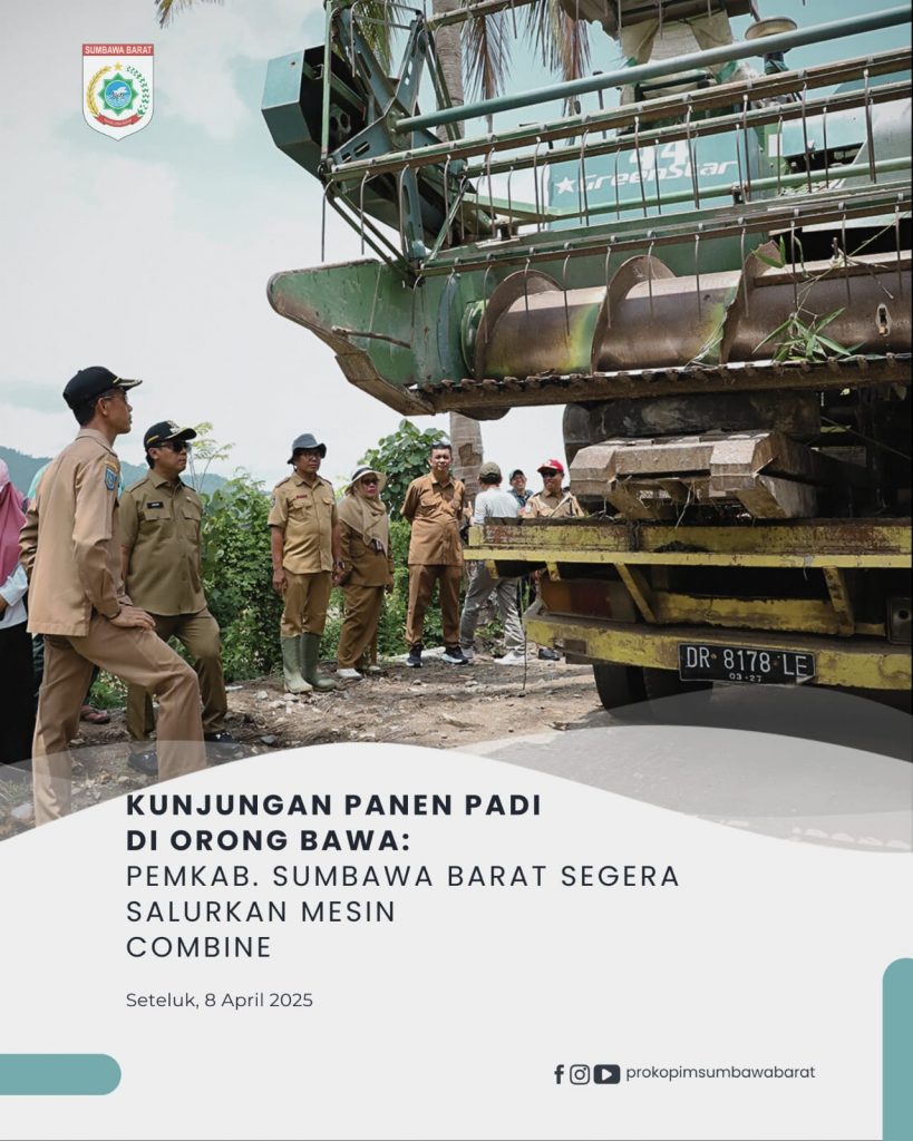 Kunjungan Panen Padi di Orong Bawa, Pemkab KSB Segera Salurkan Mesin Combine