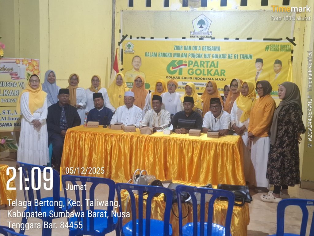 DPD II PARTAI GOLKAR SUMBAWA BARAT, GELAR ZIKIR DAN DOA KEBANGSAAN BERSAMA DALAM RANGKA HUT GOLKAR KE- 61